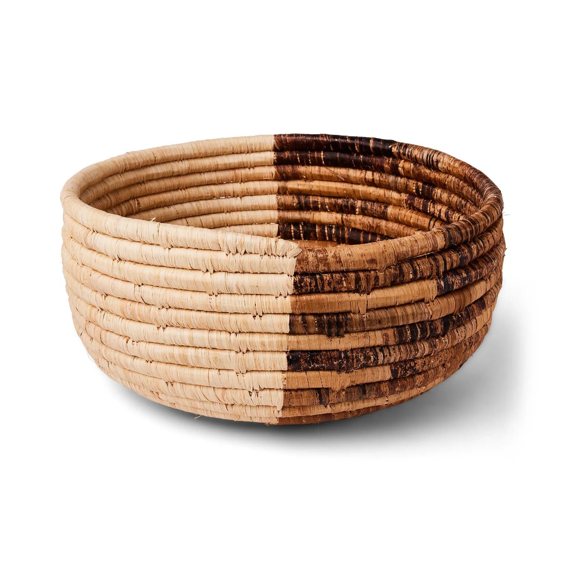 Bol profond neutre – Demi-lune en feuille de bananier de 25,4 cm × 1