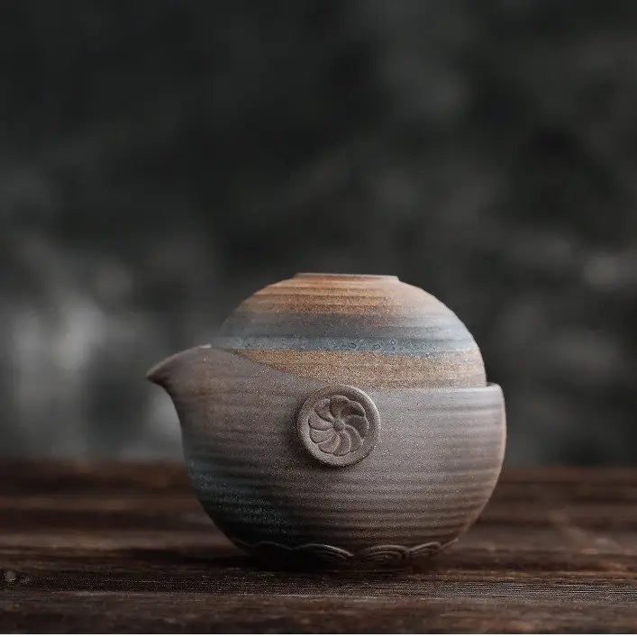 Service à thé Gaiwan en céramique fait à la main (version haute)