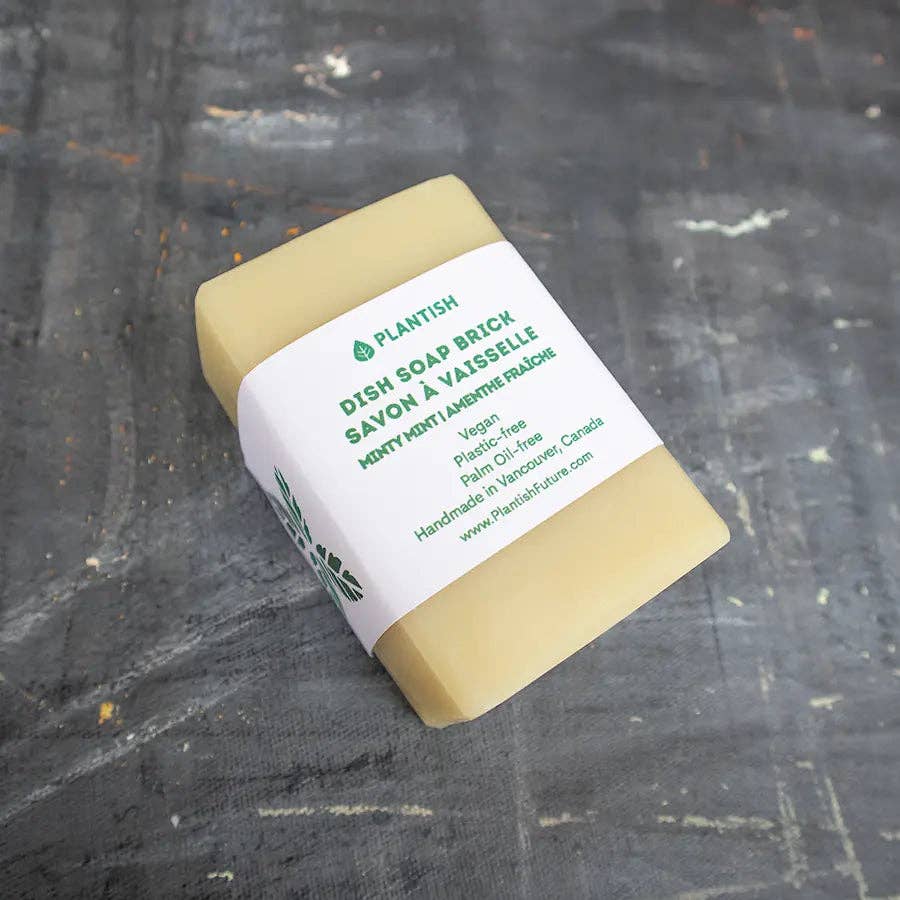 Menthe Menthe - Brique de Savon à Vaisselle Solide (13oz) : Brique de Savon